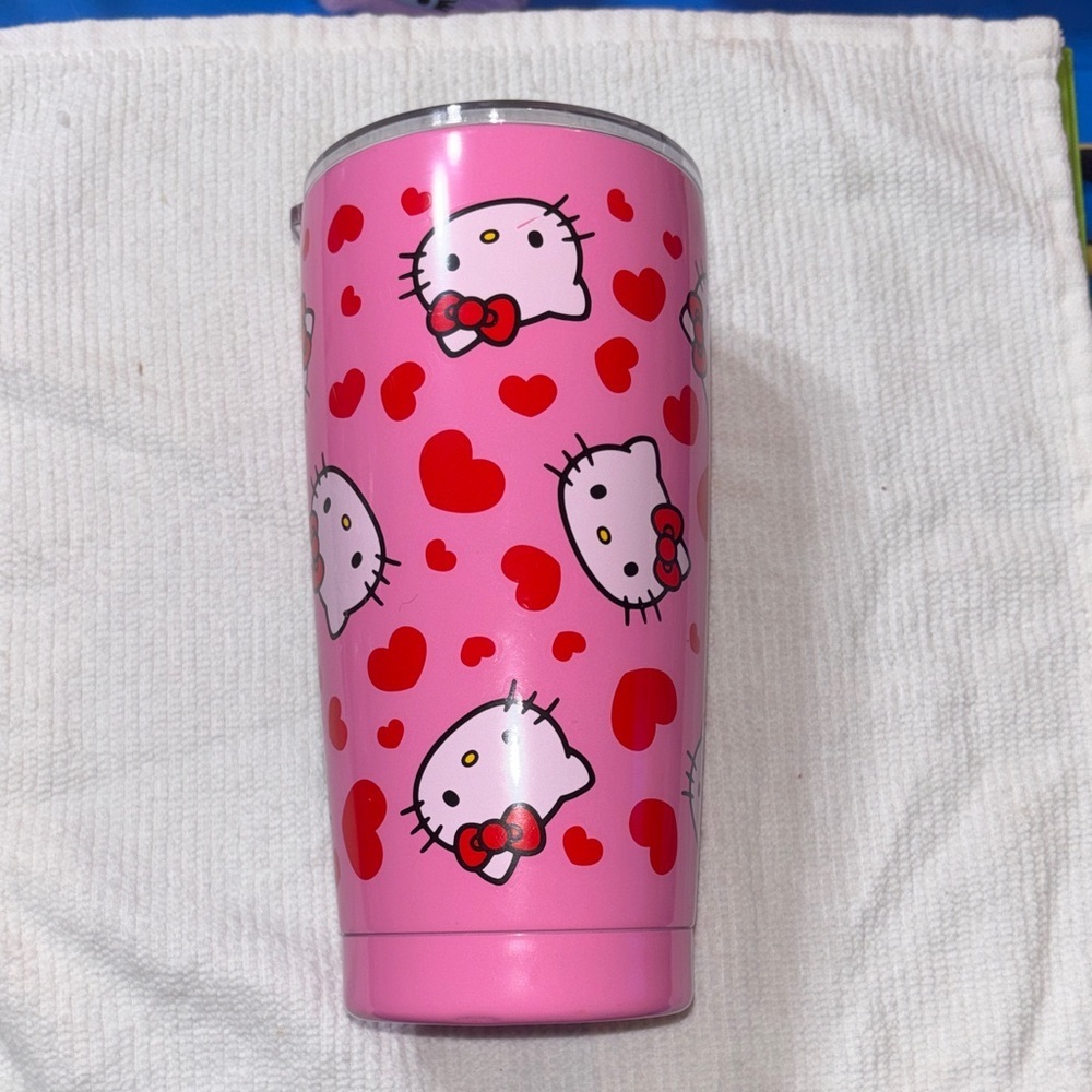 Hello Kitty Pink Tumbler with Hearts